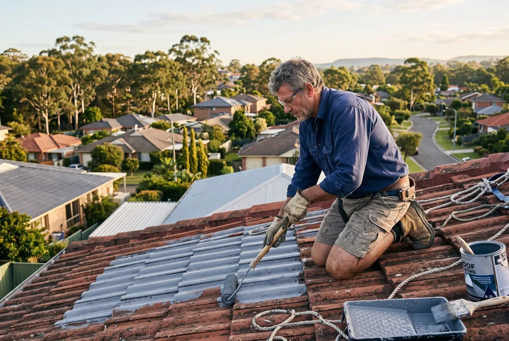 Lindsay's Roof Restoration at work